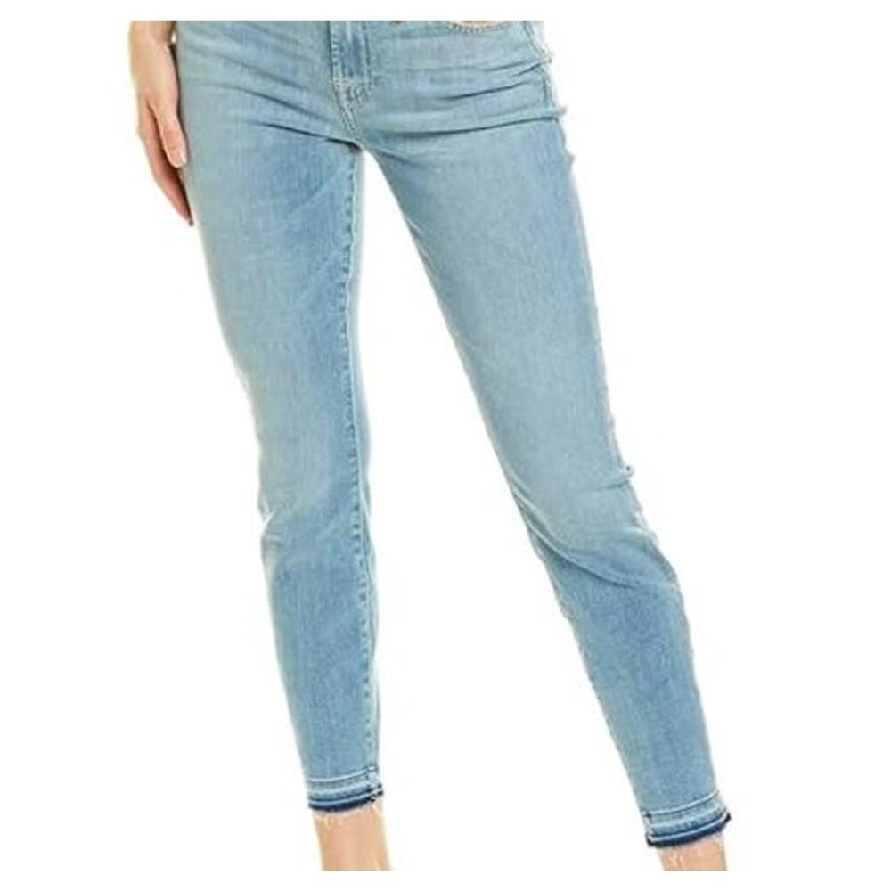 7‎ For All Mankind Women's Light Wash The Cropped Relaxed Skinny Jeans SIze 27
